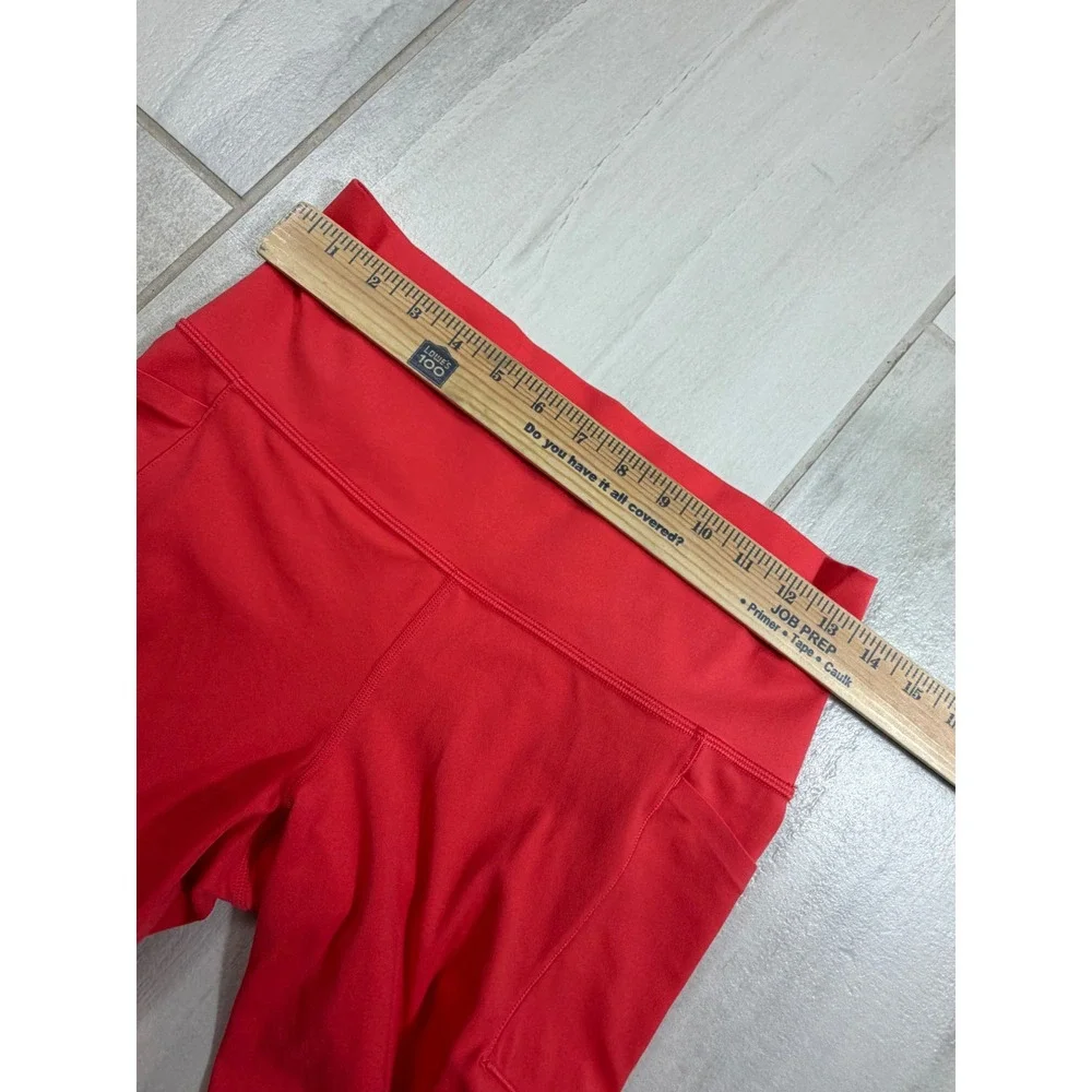 Athleta Salutation Stash Pocket II 7/8 Tight Red High Rise Leggings Medium
